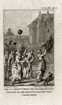 32319 Afbeelding van een stoet gewapende vrouwen, aangevoerd door van Trijn van Leemput, op weg om het kasteel ...